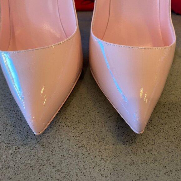 Christian Louboutin Hot Chick 100 Rosy Light Pink Patent Leather Heel Pump - Picture 12 of 16